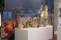 Model of Braun's nativity scene on Joy to the World: Creches of Central Europe exhibition in New Haven, USA.